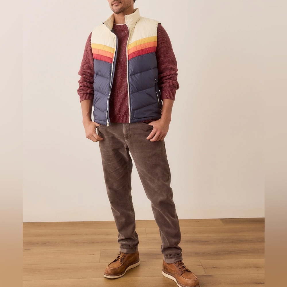 Marine Layer Archive Boreal Puffer Vest - Sunset Navy ColorBlock - Picture 7 of 8